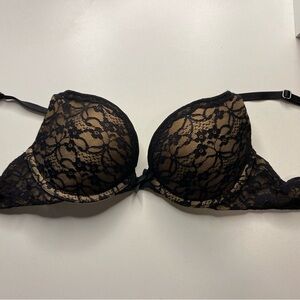 Aerie Black Lace Overlay Bra